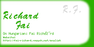 richard fai business card